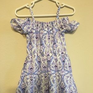 off the shoulder dress with adjustable straps!